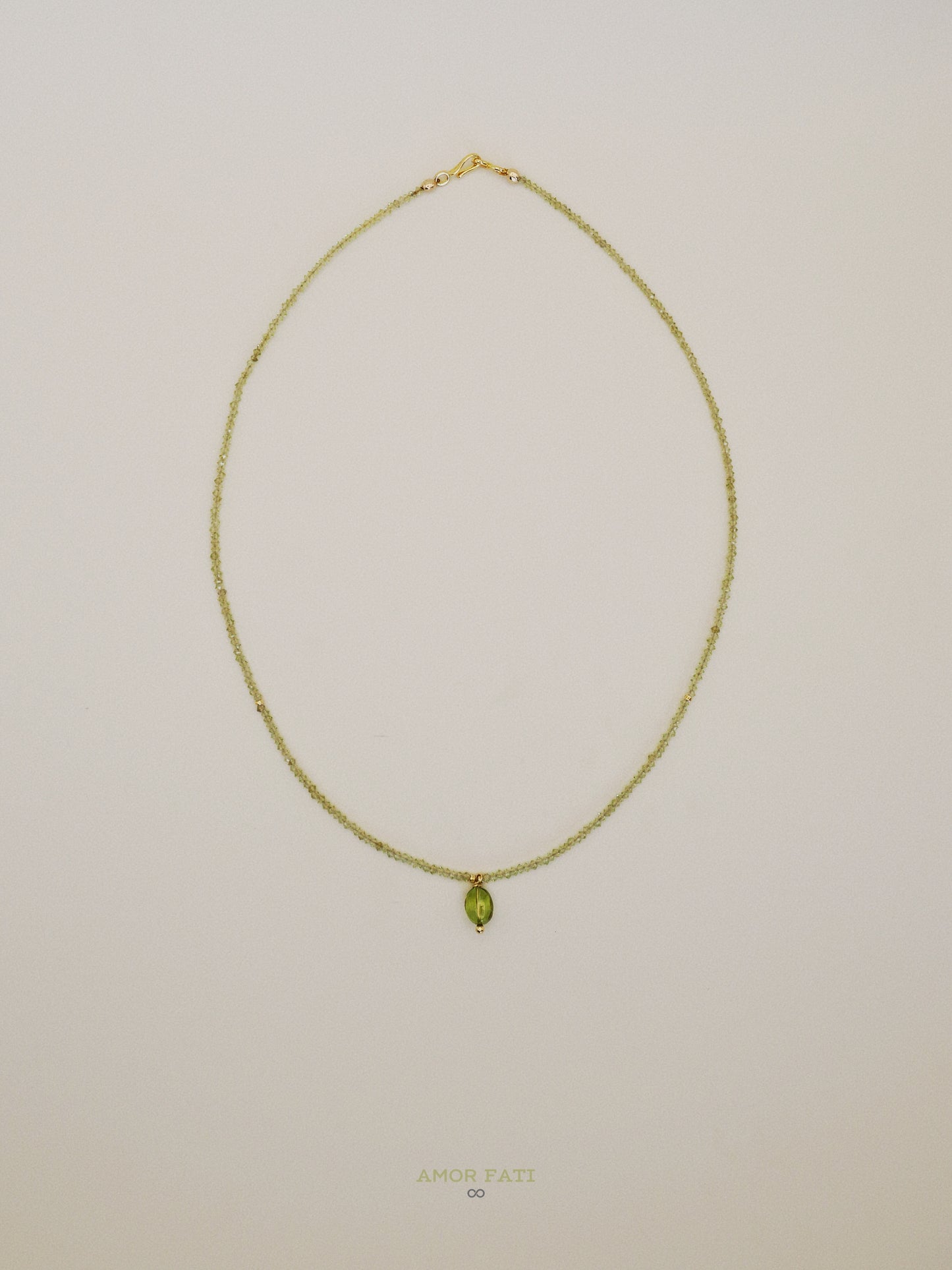 Green Peridot Necklace - August Birthstone